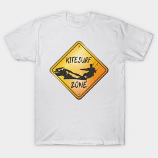 Kitesurf Zone Roadsign T-Shirt